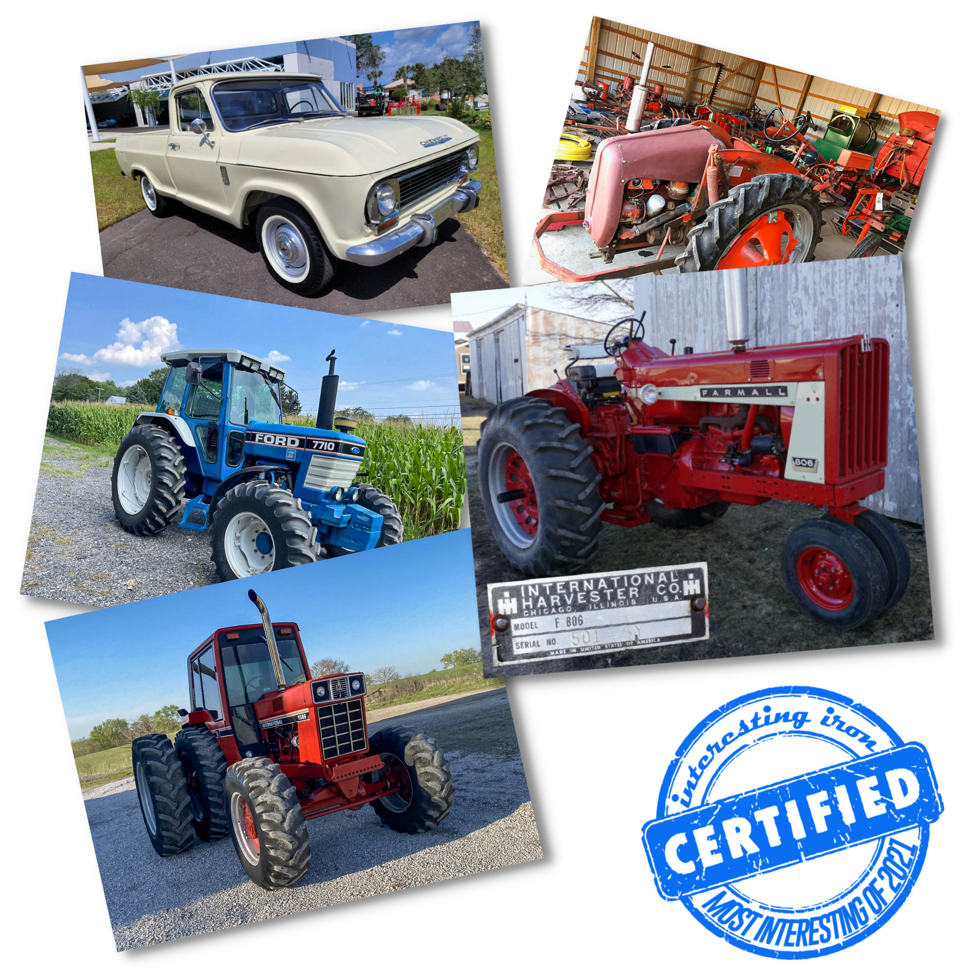 International Harvester Farmall Model 806 farm tractor Key fob 