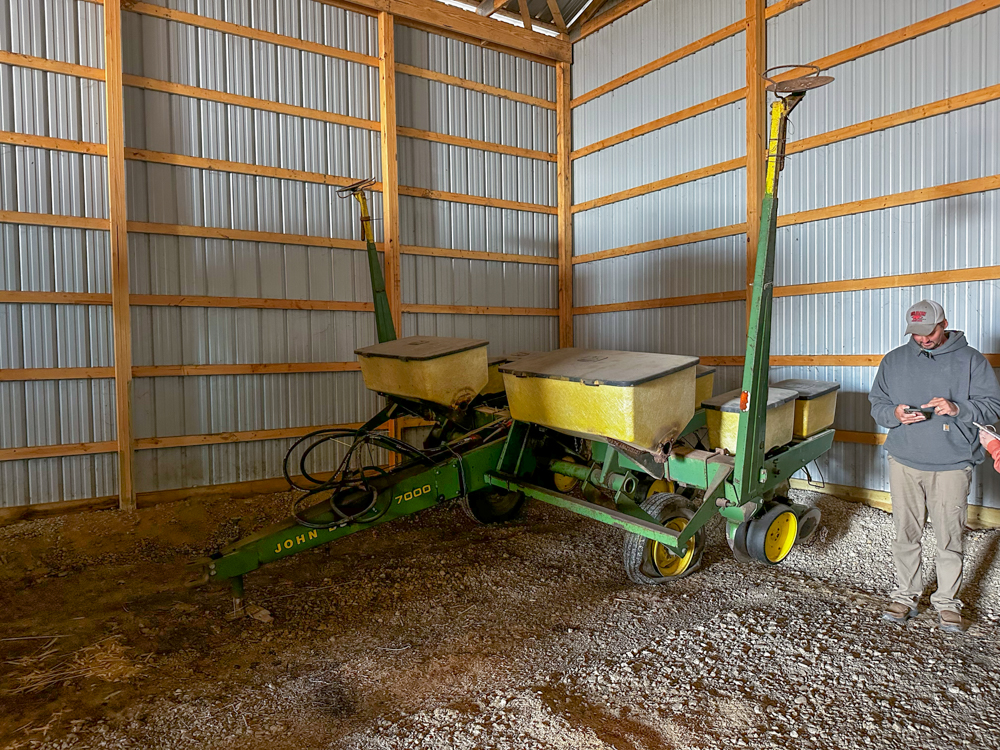 John Deere 7000 pumpkin planter