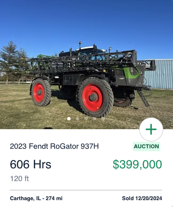 2023 Fendt RoGator 937H Sprayer